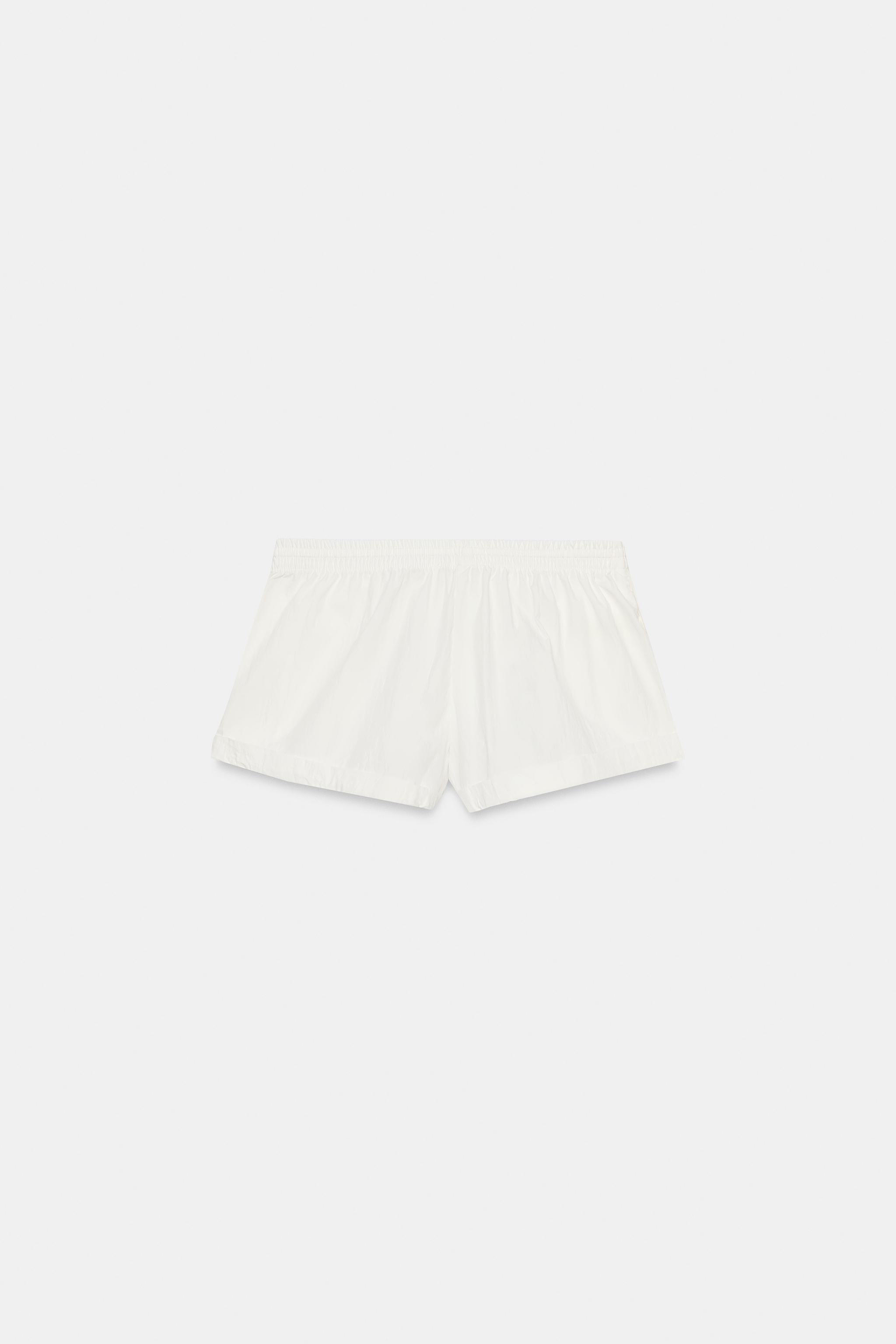 NYLON SHORTS WITH CUFFED HEM